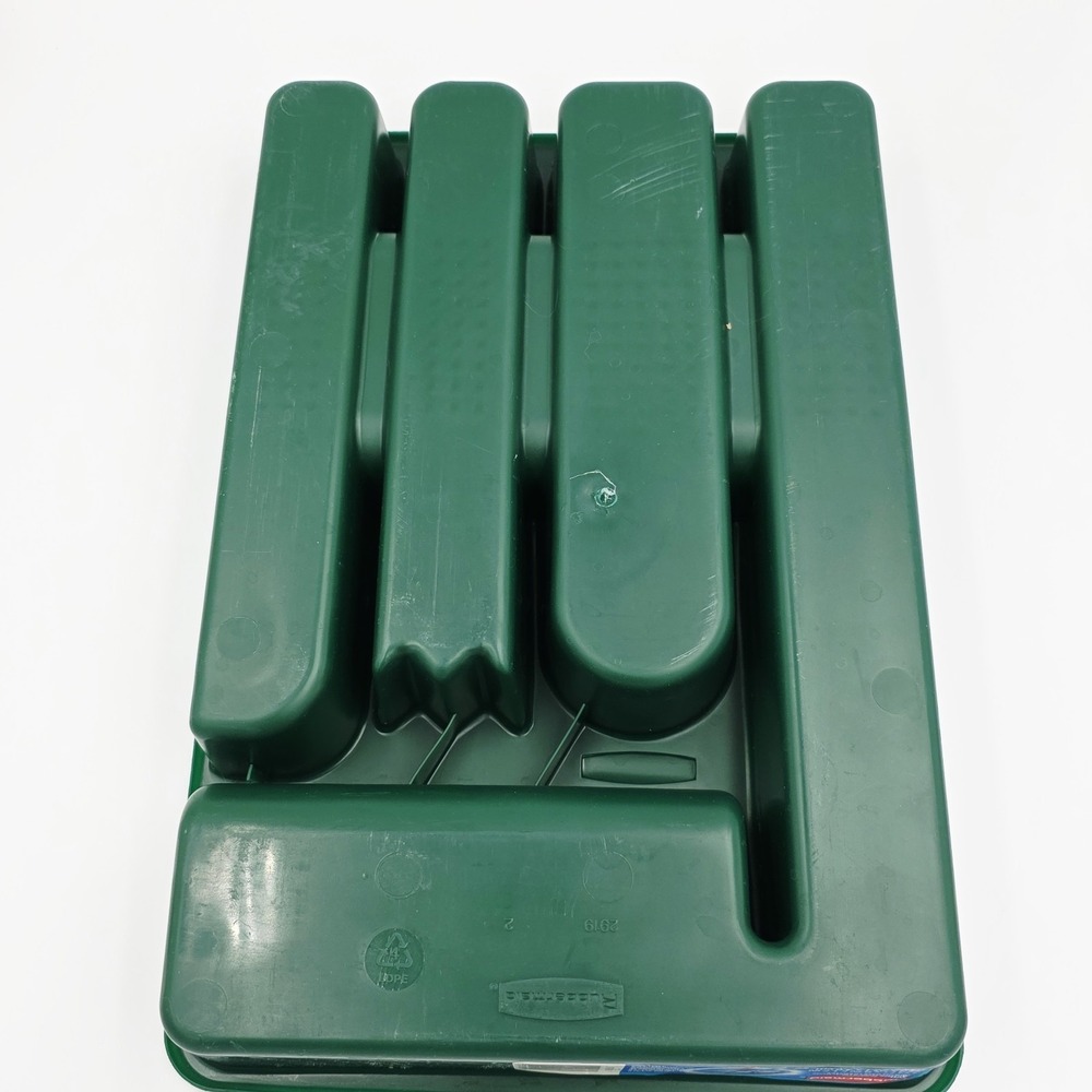 Rubbermaid Cutlery Silverware Tray #2919 Drawer‎ Organizer Hunter Green 1994 USA - Picture 5 of 6